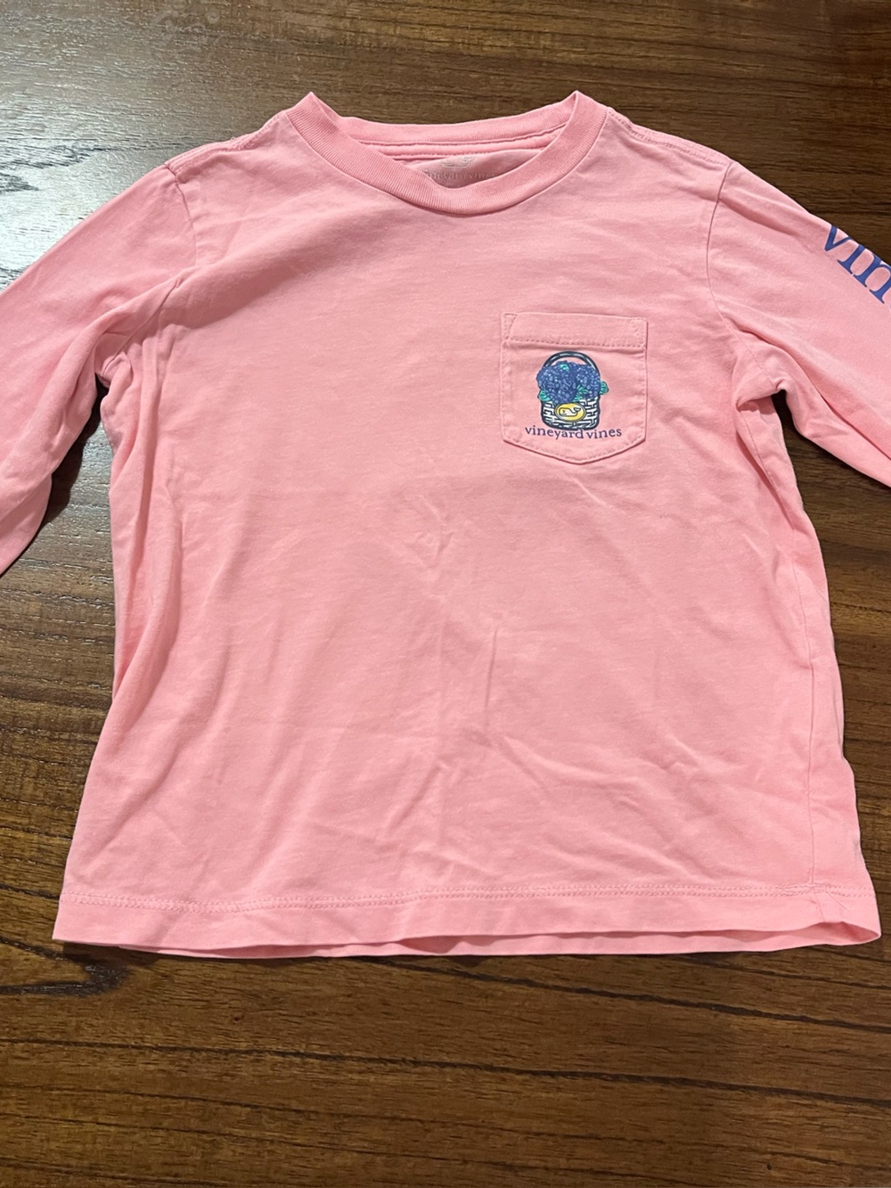 Vineyard Vines Little Girls Long-Sleeve Pocket Tee - Pink